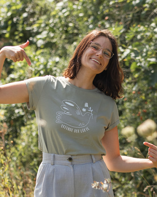 Tailliertes Shirt „Freunde der Lüfte“